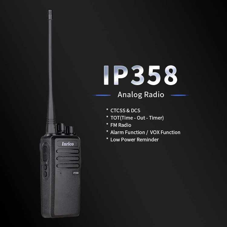 Inrico VHF UHF Analog Radio IP358 Walkie Talkie