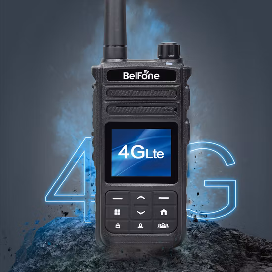 Belfone High Quality 5200mAh 4G Latest Poc Radio with SIM Card Display Screen